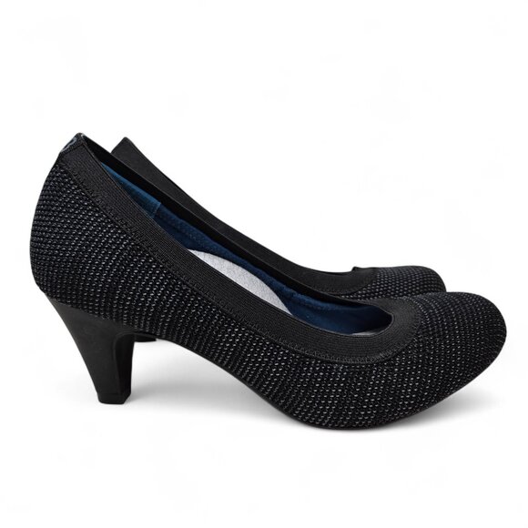 Betabrand Late to the Gate Knit Pumps Women Black Grey Memory Foam Insole Cozy 8 - Picture 2 of 8
